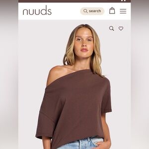 Women’s NUUDS vintage cotton off the shoulder t-shirt size xs
